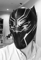 US! 1/1 Black Panther Helmet Killerbody Wearable Mask LED Base Cosplay Colletion