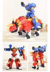 Toys MiniForce Super Dino Power FORCE TRIG Triceratops Rider Robot Knight Figure