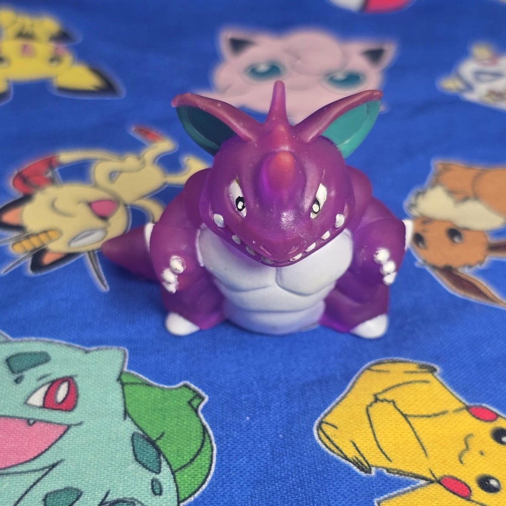 Pokemon Nidoking Clear Figure Finger Puppet 1996 Nintendo Bandai PVC Japan USA