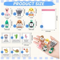 100 Mini Figures Gift Set with Positive Cards & Bags
