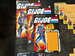 GI Joe 25th HasLab Pulse Cardback File Card Blueprint Sticker Lot Super7