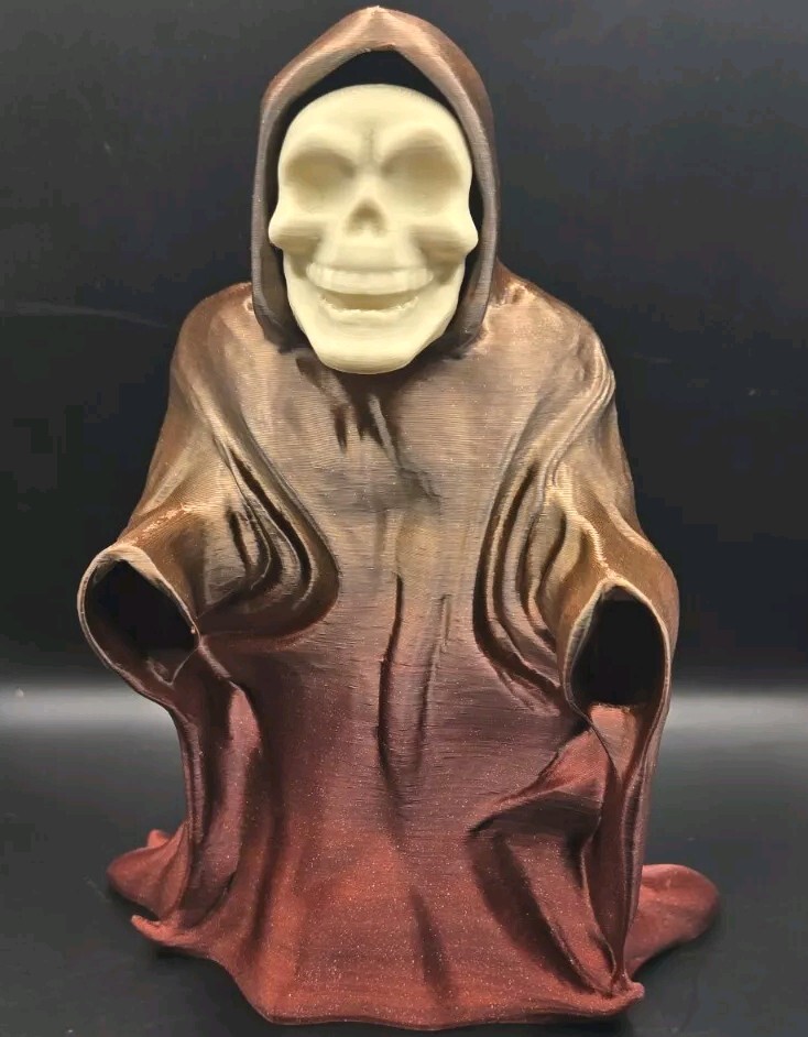 Grim Reaper Skull & Spine Articulated Figure 3D Printed