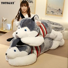 50-120cm Giant Husky Dog Plush Toy Long Pillow Sleeping Cushion Kids Gift