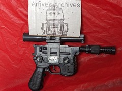 🔴⚫ Vintage Star Wars HAN SOLO LASER PISTOL complete working Kenner 1978 ⚫🔴