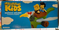Coleco 1986 The Flinstones Kids Bedrock Airlines Prehistoric Airplane sealed
