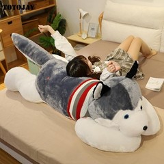 50-120cm Giant Husky Dog Plush Toy Long Pillow Sleeping Cushion Kids Gift
