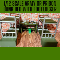 MILITARY or PRISON BUNK Bed With Free Footlocker. G.I. Joe Classified, Marvel