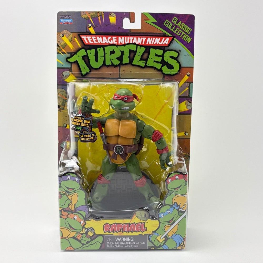 Playmates TMNT Classic Collection Raphael 1988 Animated Series Figure 91084 NEW