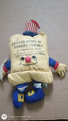 Vintage Polyester Plush By Toy Network 1970’s Declaration of Independence