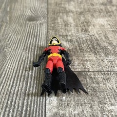 DC Comics Robin Action Figure Red Black Yellow Hooded Cape Articulated