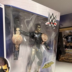 (V RARE)Mattel WWE Elite Collection Stardust Wrestling ActionFigureBoxed x2 belt