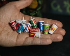 Miniature Soda Drink Cup Accessory for Action Figure/Dollhouse