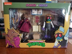 NECA Teenage Mutant Ninja Turtles Splinter & Baxter Cartoon 2-Pack TMNT