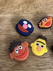 Croc Widgets Sesame Street Multicolored Character Heads Silicone Set Of 6