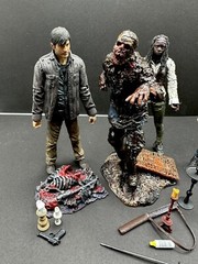 McFarlane Walking Dead Series 7 Set Of 4 Loose Complete Michonne Carl Gareth Mud