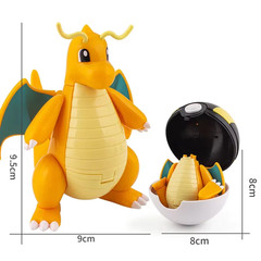 Pokemon Figures Toys Pocket Monsters Ball Model Pikachu Gengar Pokeball Dragonit