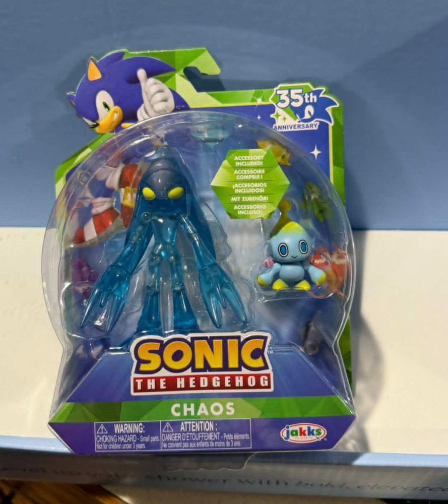 Sonic The Hedgehog CHAOS with CHAO 4″ Figure 35th Anniversary 2026 Jakks