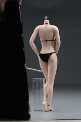 US 1/6 Female Mid Bust Pale Skin Flexible Seamless Body 12in Action Figure Doll