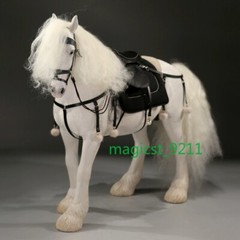 Shire Horse Resin 1/6 Figure Animal Model Handicraft Ornaments Decor Toys Gift
