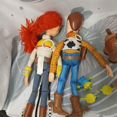 Toy Story 2 16″ JESSIE Pull-String Talking Doll + Woody – Toy Lot