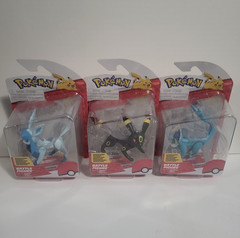 Pokémon Battle Figure Set Umbreon Glaceon Vaporeon Articulated Lot of 3