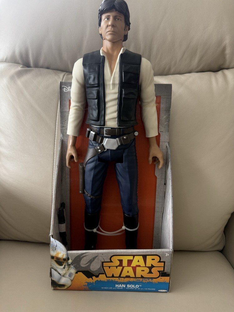 Jakks Pacific Star Wars Han Solo 18” Action Figure W/Blaster Pistol NIB