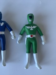 Vintage Super Robotic Rangers Lookalike Generic Pink Blue Green Action Figures