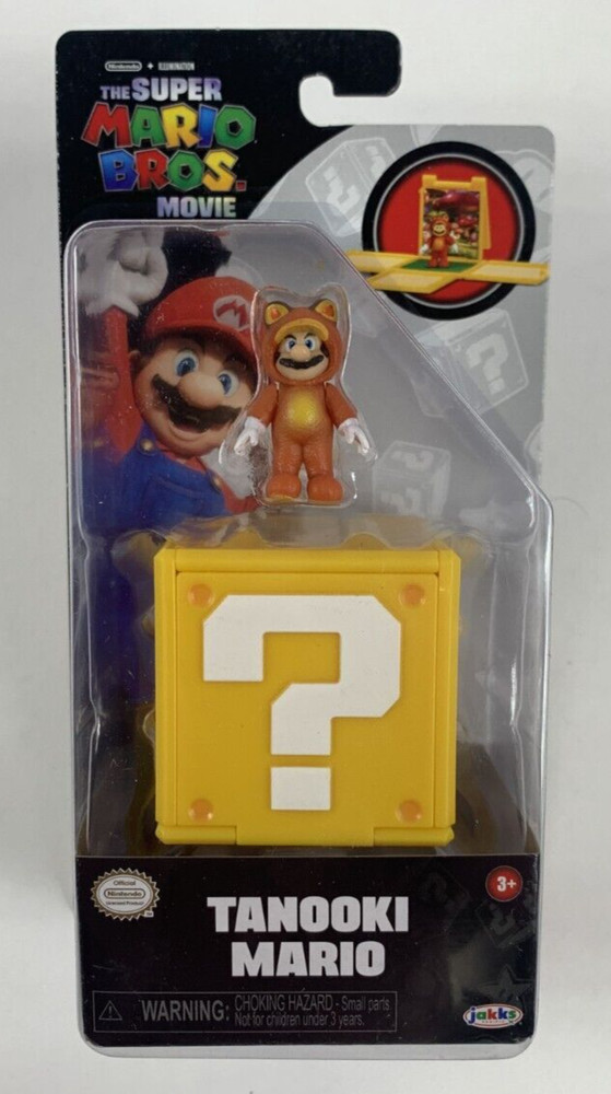 Jakks Pacific Super Mario Bros Movie Tanooki Mario 1.25 in Mini Figure