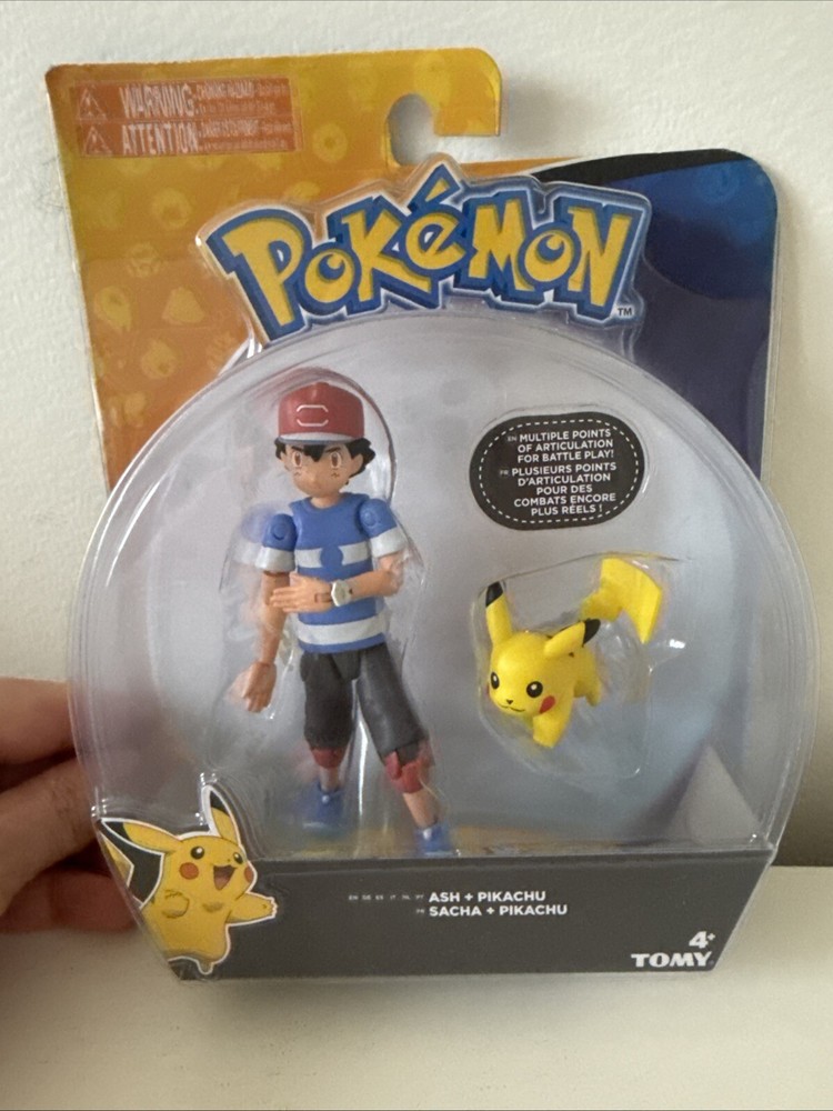 Pokemon Ash Ketchum and Pikachu Figures Tomy 2017 NEW RARE