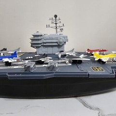 Toy Essentials 27 Inch Aircraft Carrier with 16 Fighter Jets