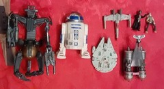 Star Wars Lot Of 15 Large, Regular, And Micros Action Figures R2-D2 Chewbacca