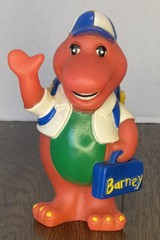 Vintage 1992 Lyons Group Barney Purple Dinosaur Coin Piggy Bank Back to School