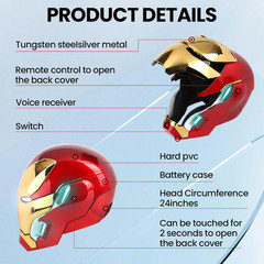 Iron Man Helmet MK50 1/1 Wearable Cosplay Toys Mechahead Voice Control US Ship