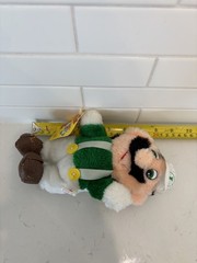 Vintage 1988 Acme Nintendo Super Mario Bros. 9″ Luigi Plush Toy Doll With Tags