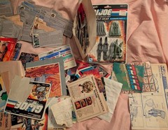 Vintage GI Joe ARAH Info Cards, Paperwork, Vehicle Blueprints.