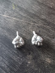 MARVEL LEGENDS MALE FIST HANDS METTALIC SILVER ONLY CUSTOM FODDER