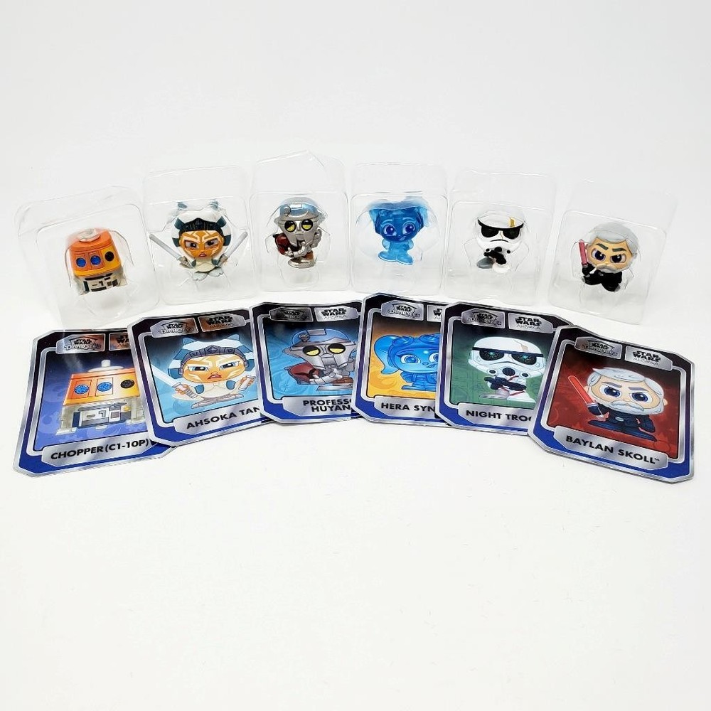 Disney Star Wars Doorables Mini Peek Figure + Card 6x Different Figures (Bin18)
