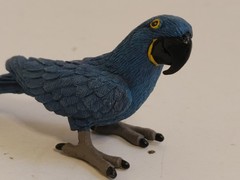Safari Ltd Blue Hyacinth Parrot Bird Figure Vintage 2006 Animal Figurine 4 1/2″