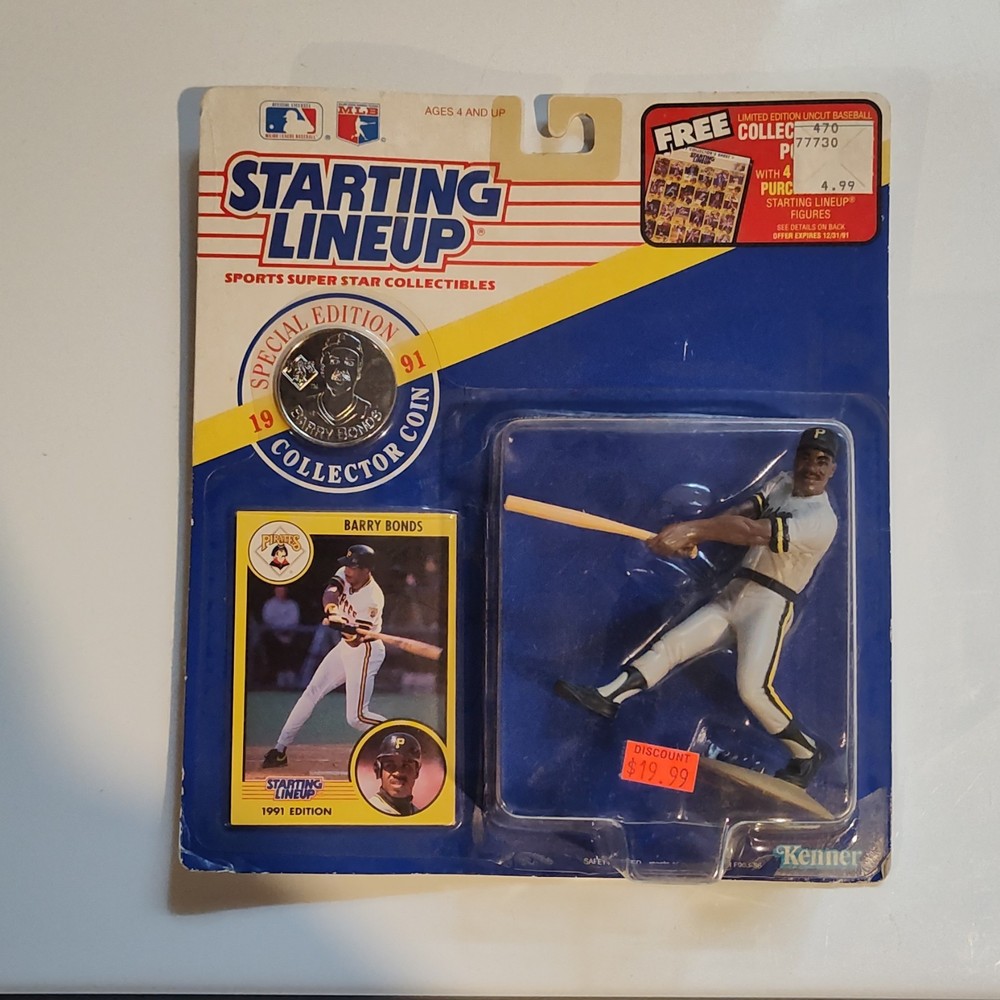 Kenner Starting Lineup Barry Bonds 1991 Collector’s Edition Action Figure w/ Co…