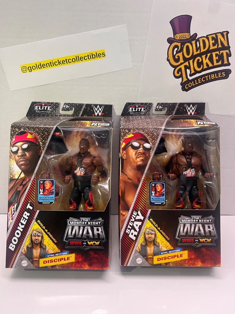WWE Elite Monday Night Wars Harlem Heat (Booker T And Stevie Ray) Action Figures
