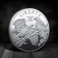 Souvenir Coin American Eagle of Liberty Commemorative Coin Double Eagle Lucky Go