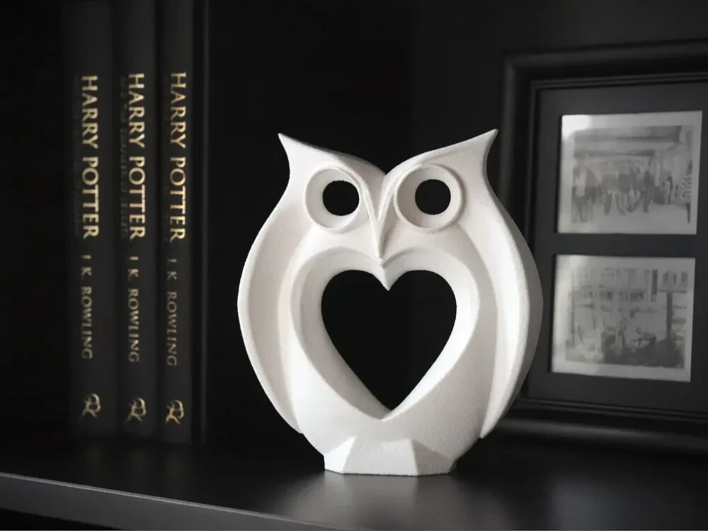 3d Printed it Adorable Love Owl Figure | Perfect Gift for Valentine s Day & H…