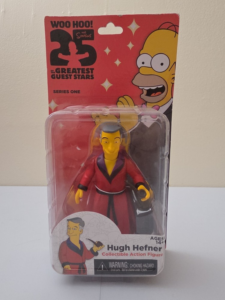 NECA The Simpsons HUGH HEFNER 25th Anniversary 5 Inch Action Figure Series 1 New