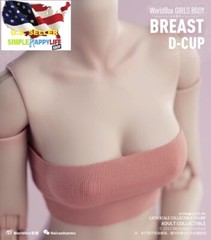 1/6 female D CUP BUST Chest replacement model Worldbox Pale Suntan Figure ❶USA❶