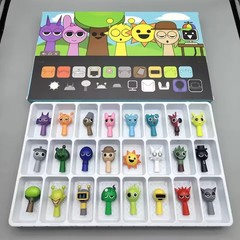24pcs/48pcs Cartoon Game Character Action Figures Mini Toy Model Set