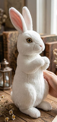 White Bunny Rabbit Plush Toy 8″ Stuffed Animal Toddler Doll Gift for Kids