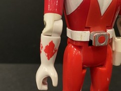 1993 Mighty Morphin Power Rangers Auto Morphin Red Green Figures Bandai Lot Of 3