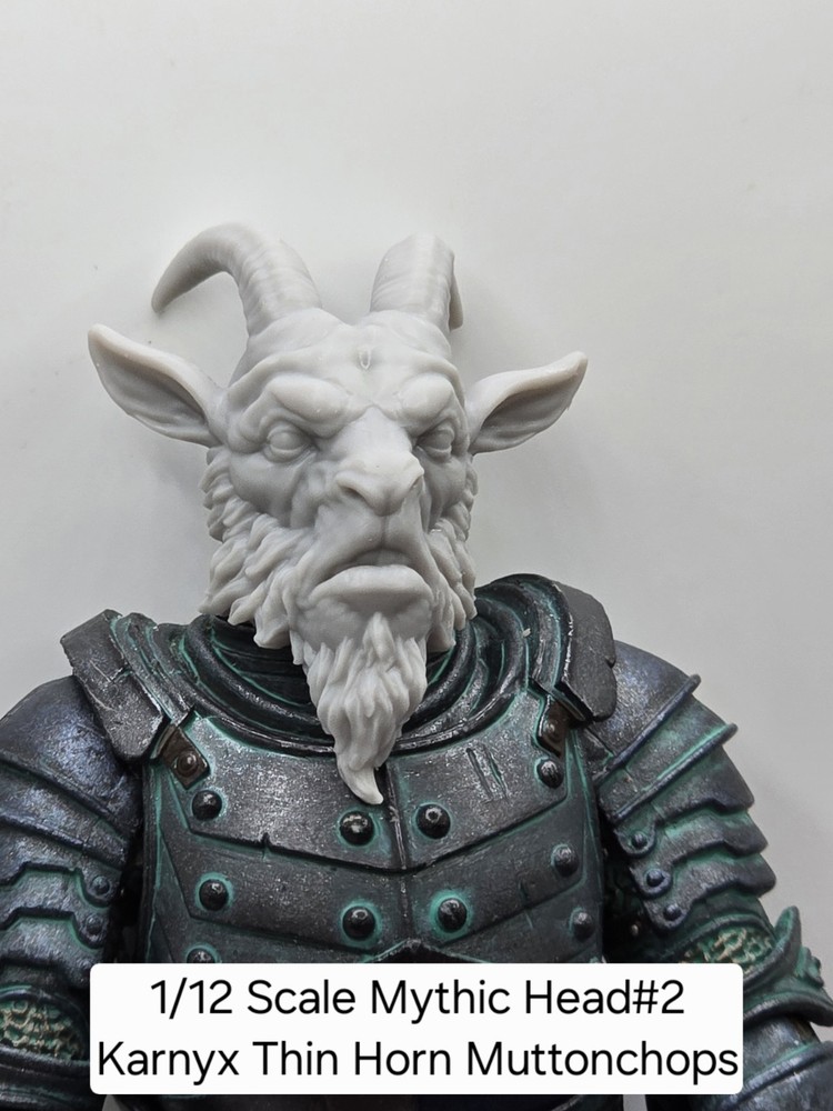 3d Printed KARNYX THIN HORN HEAD#2 1.0 For Mythic Legions 1/12 Figure