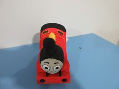 Thomas Train & Friends #5 James Red Engine Plush Stuffed Push Along Toddler Toy
