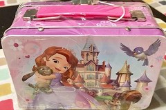 Disney Princess Sofia The First Large School Lunch Tin Box w/24 pc Puzzle NEW